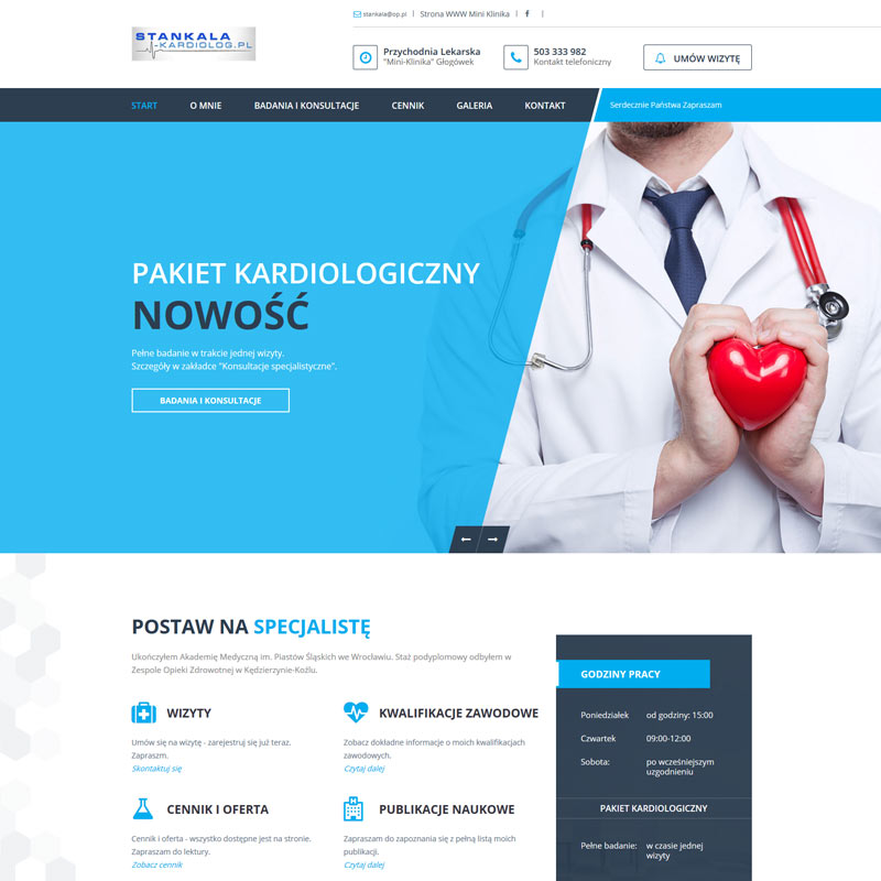 Miniatura strony www: Poradnia Kardiologiczna - Sebastian Stankala
