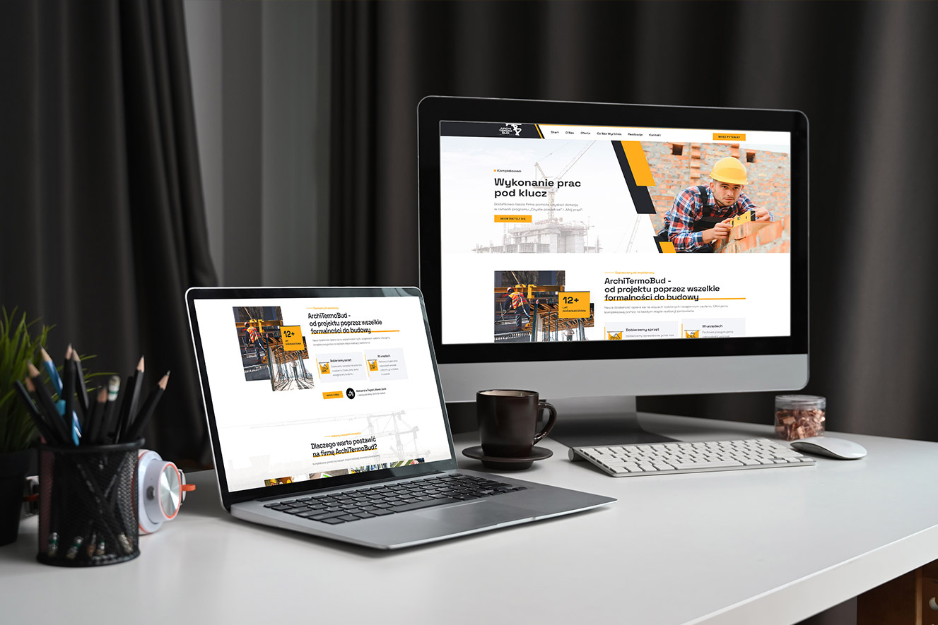 ArchiTermoBud - od projektu poprzez wszystkie formalności budowy – widok zrealizowanej strony internetowej 2