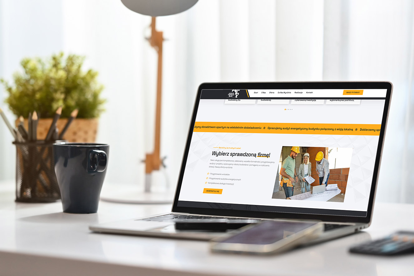 ArchiTermoBud - od projektu poprzez wszystkie formalności budowy – widok zrealizowanej strony internetowej 3