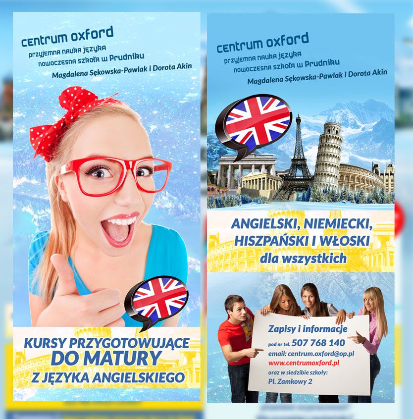 Centrum Oxford, materiały promocyjne – widok zrealizowanej strony internetowej 2