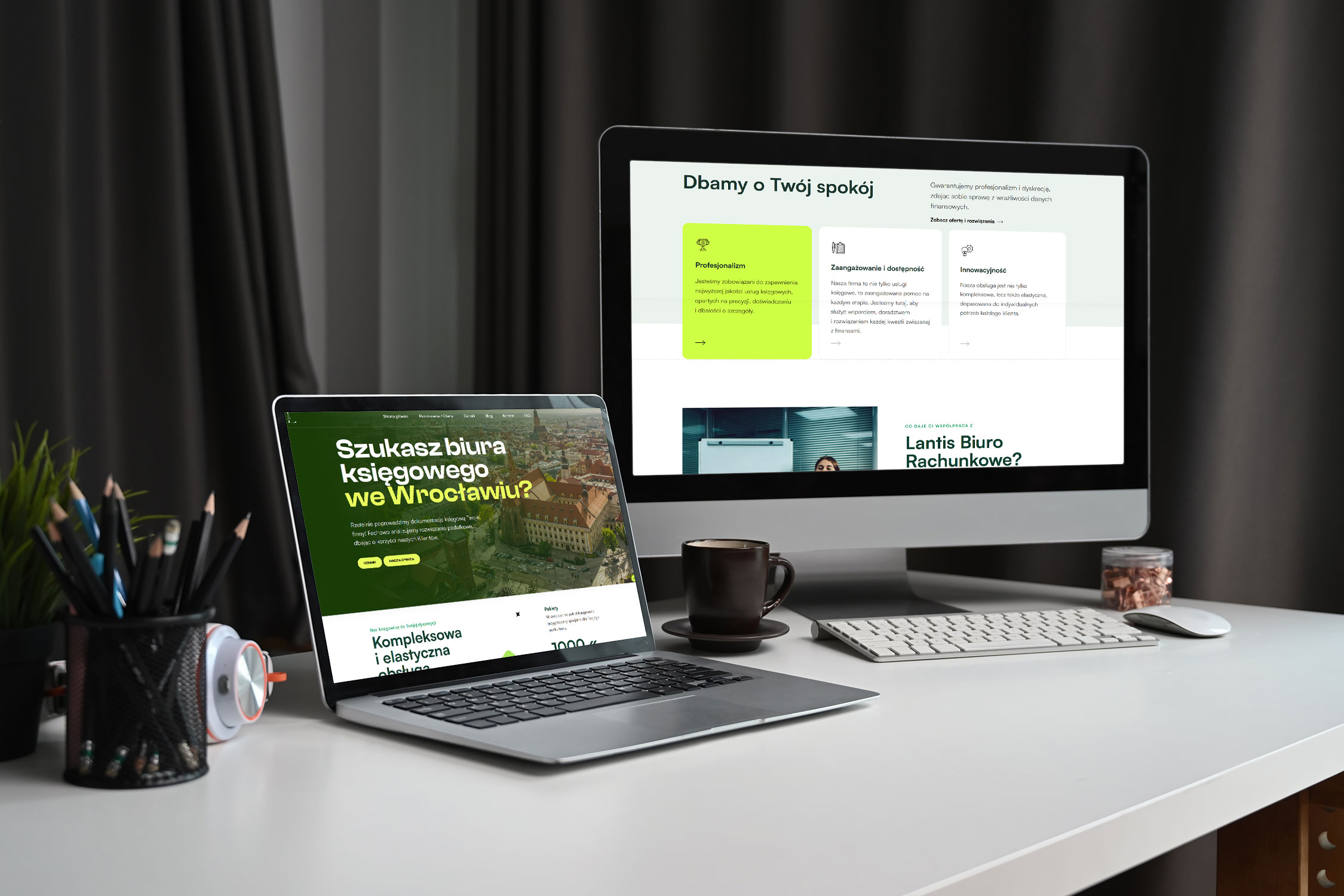 Lantis Biuro Rachunkowe – widok zrealizowanej strony internetowej 2