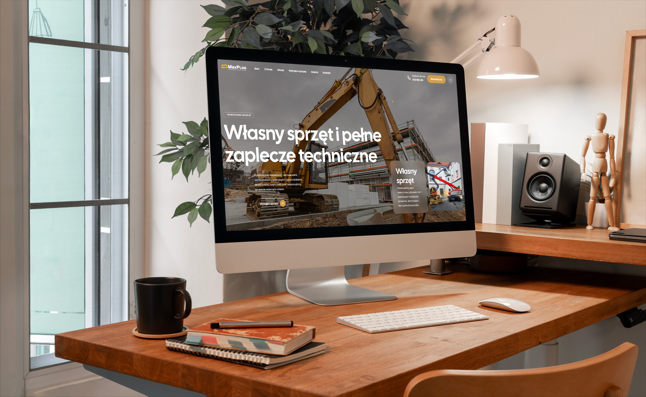 Nowoczesna strona WWW dla firmy budowlanej – widok zrealizowanej strony internetowej 1