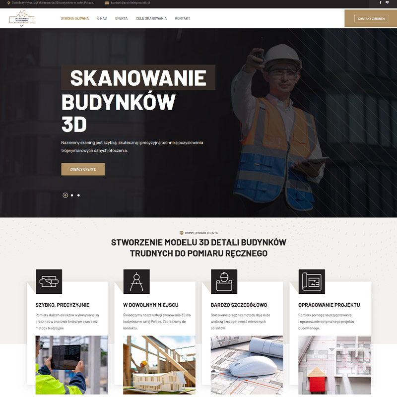 Strona internetowa Skanowanie Budynków 3d