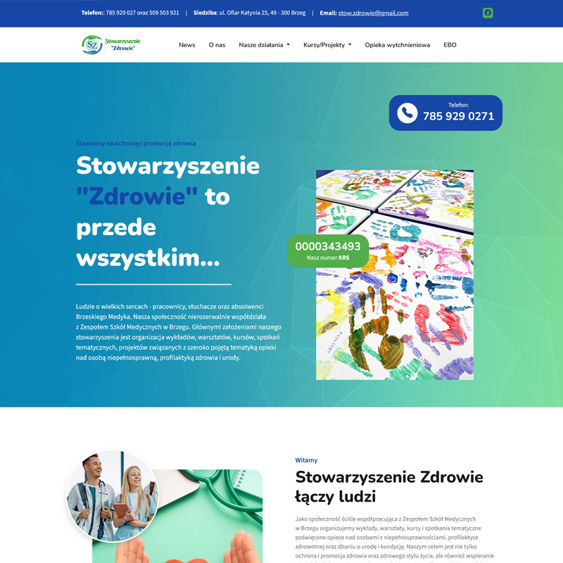 Strona internetowa Stowarzyszenie "Zdrowie"