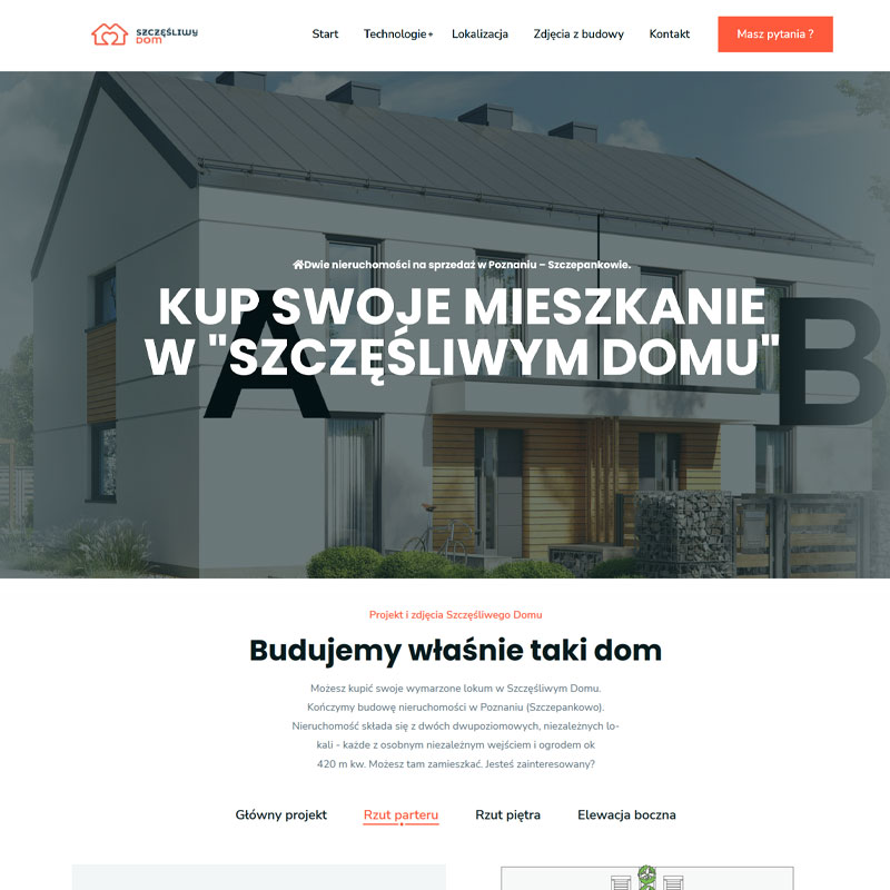 Strona internetowa Szczęśliwy Dom - kup swoje mieszkanie