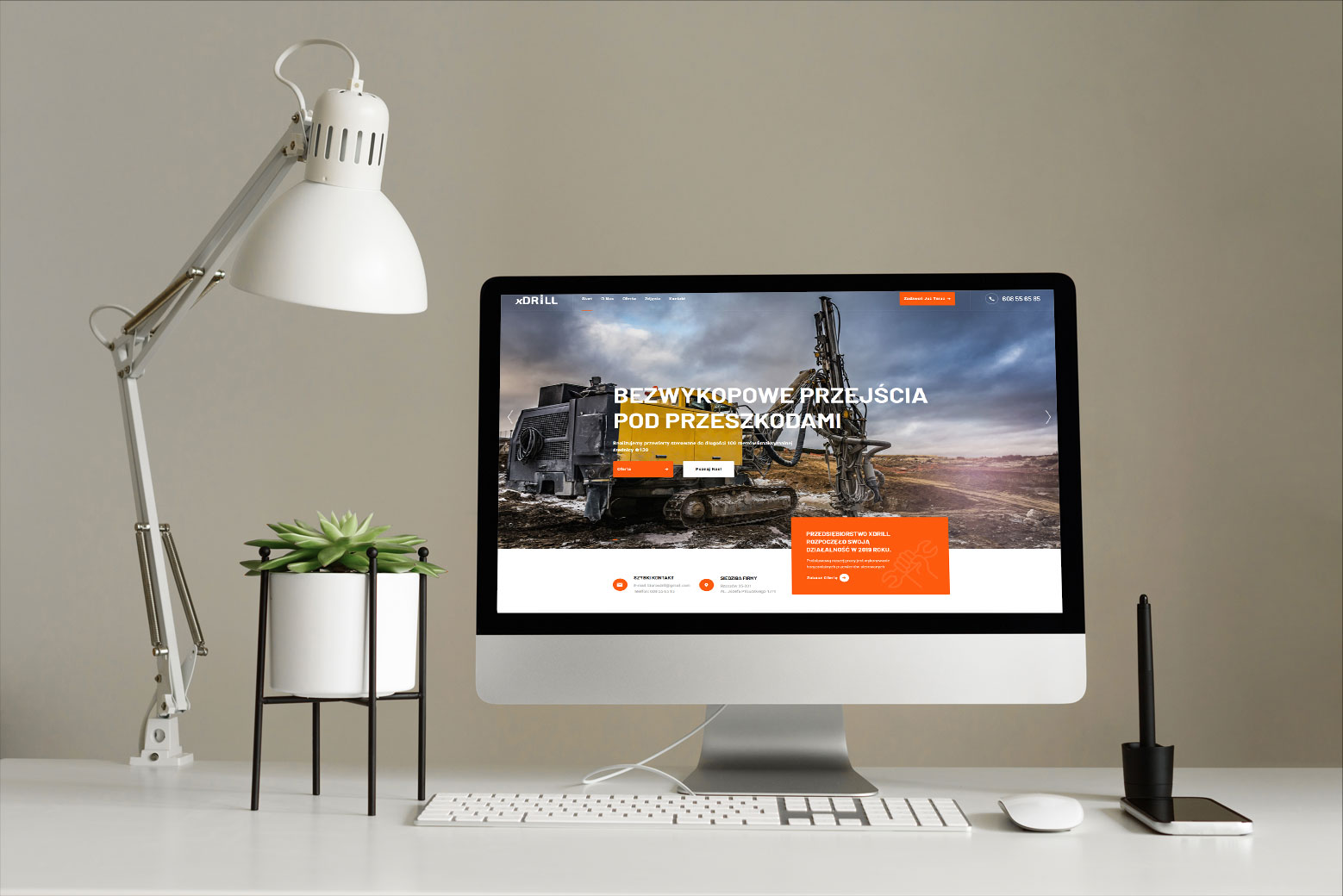 xDrill - przewierty sterowane – widok zrealizowanej strony internetowej 1