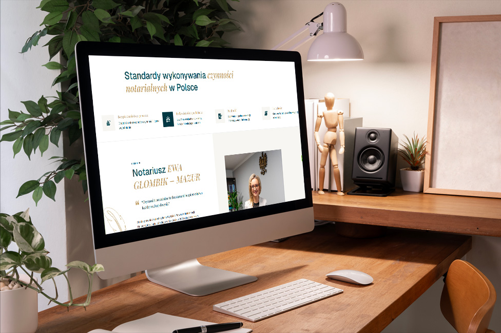 Nowoczesna strona WWW dla kancelarii notarialnej – widok zrealizowanej strony internetowej 1