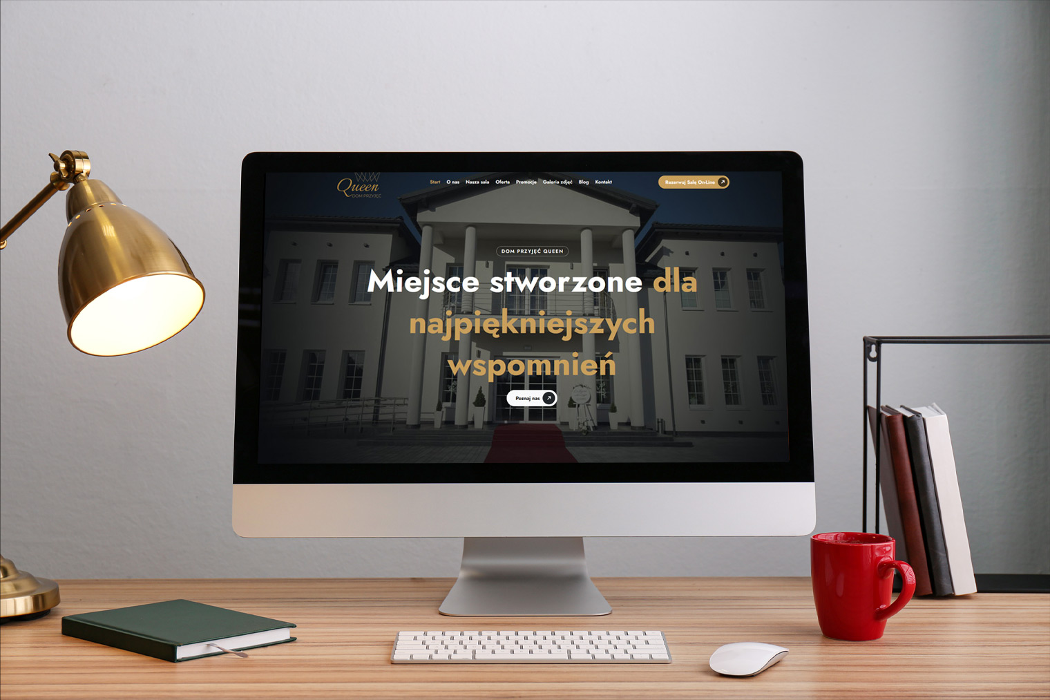 Nowa strona WWW z systemem rezerwacji sali on-line – widok zrealizowanej strony internetowej 1