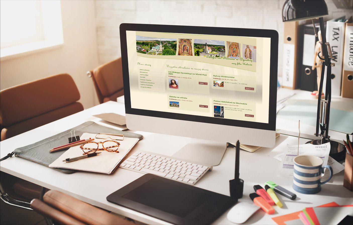 Strona WWW dla Parafii – widok zrealizowanej strony internetowej