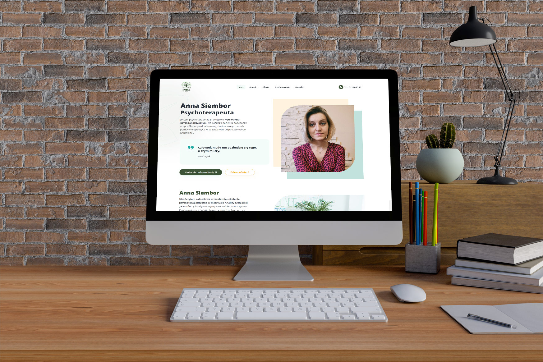Psychoterapia - Anna Siembor – widok zrealizowanej strony internetowej 2
