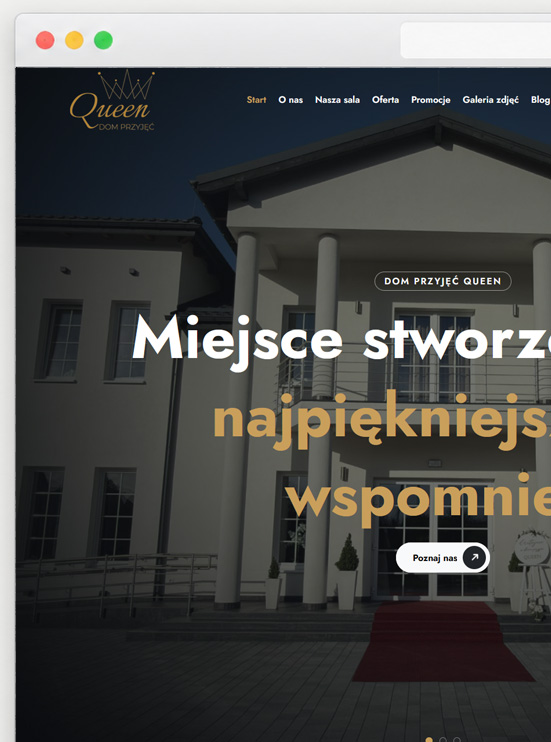 Realizacja strony internetowej „Nowa strona WWW z systemem rezerwacji sali on-line” wykonana przez WebInspiracje