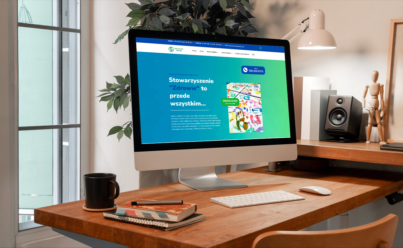 Stowarzyszenie "Zdrowie" – widok zrealizowanej strony internetowej 2