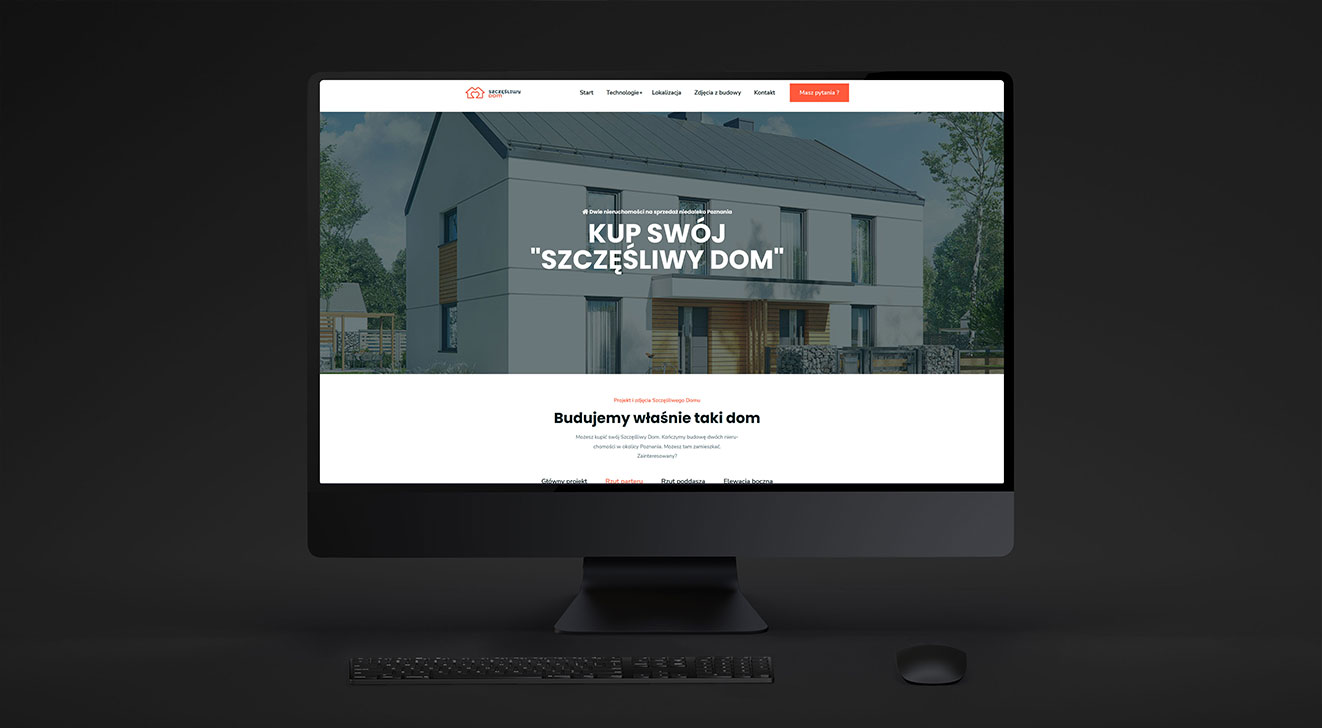 Szczęśliwy Dom - kup swoje mieszkanie – widok zrealizowanej strony internetowej 1