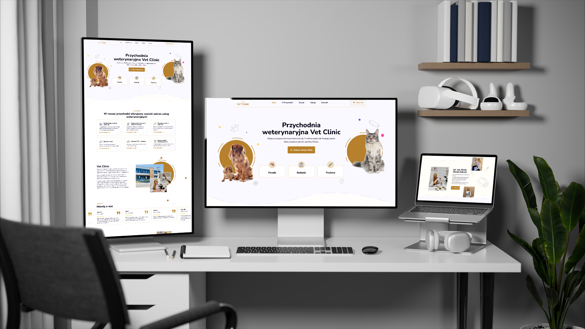 Przychodnia weterynaryjna Vet Clinic w Białej – widok zrealizowanej strony internetowej 2