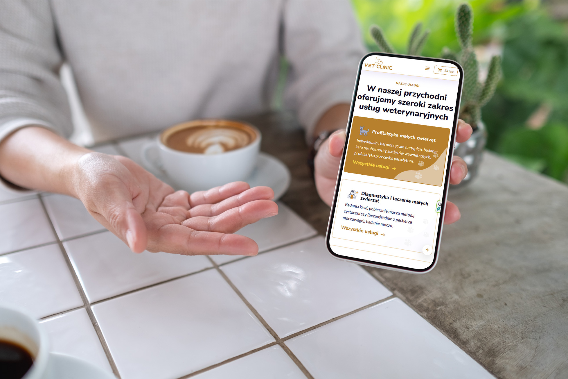 Przychodnia weterynaryjna Vet Clinic w Białej – widok zrealizowanej strony internetowej 4