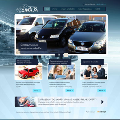 Miniatura strony www: Wypożyczalnia samochodów AUTO-MAJA