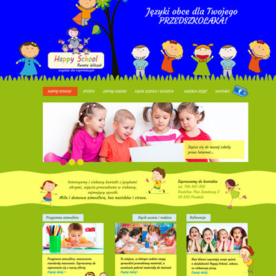 Miniatura strony www: Happy School, angielski dla przedszkolaków