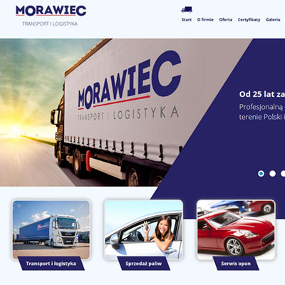 Miniatura strony www: Strona internetowa Morawiec Sp. z o.o.