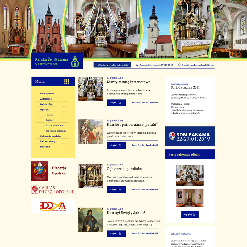 Miniatura strony www: Parafia Św. Marcina - Strzeleczki