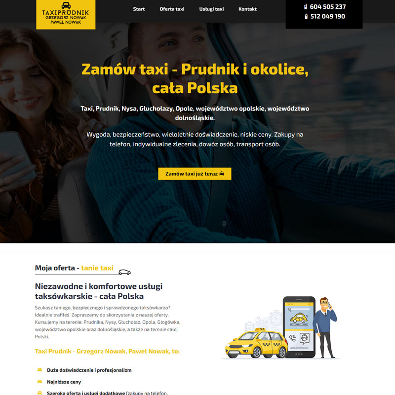 Miniatura strony www: Taxi Prudnik